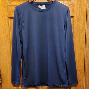 Carhartt Men's Deep Blue Long Sleeve Tee 100% Polyester